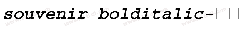 souvenir bolditalic字体转换